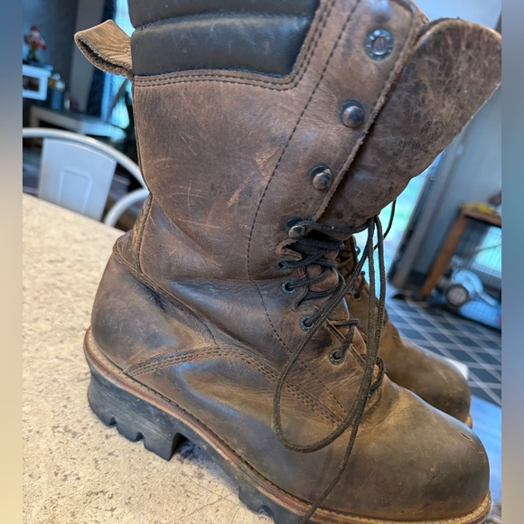 Red Wing Shoes Dark Brown Leather Men's Boots - Picture 1 of 5